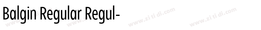 Balgin Regular Regul字体转换